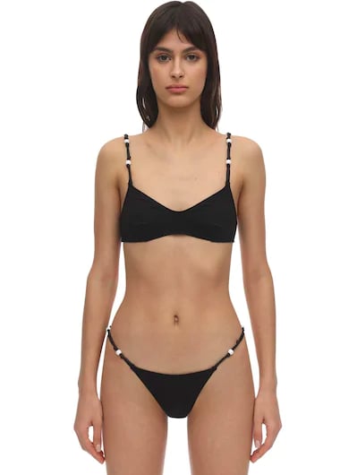 Solid & Striped April Beaded Lyrca Bikini