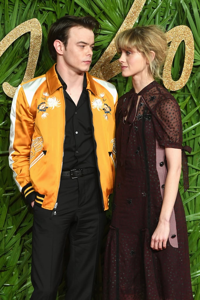 Charlie Heaton and Natalia Dyer at the 2017 Fashion Awards