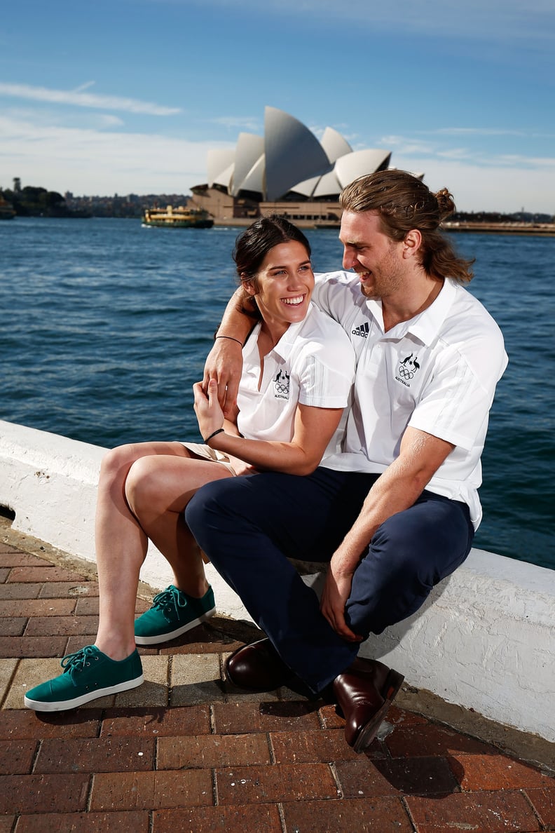 Charlotte Caslick (Team Australia Women's Rugby) and Lewis Holland (Team Australia Men's Rugby)