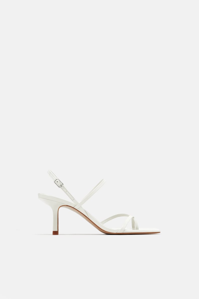 Zara Strappy Mid-Heel Leather Sandals