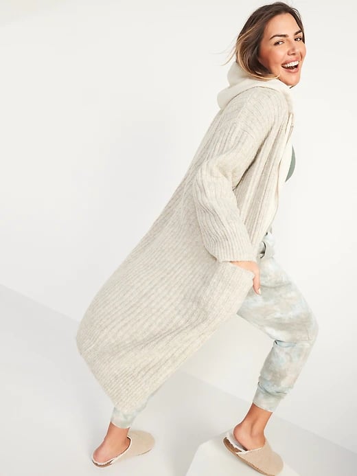 Old navy open front top longline sweater
