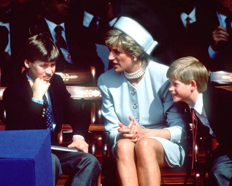 Diana is pictured with a green Lady D as she visits the Royal Marsden  hospital in February 1993