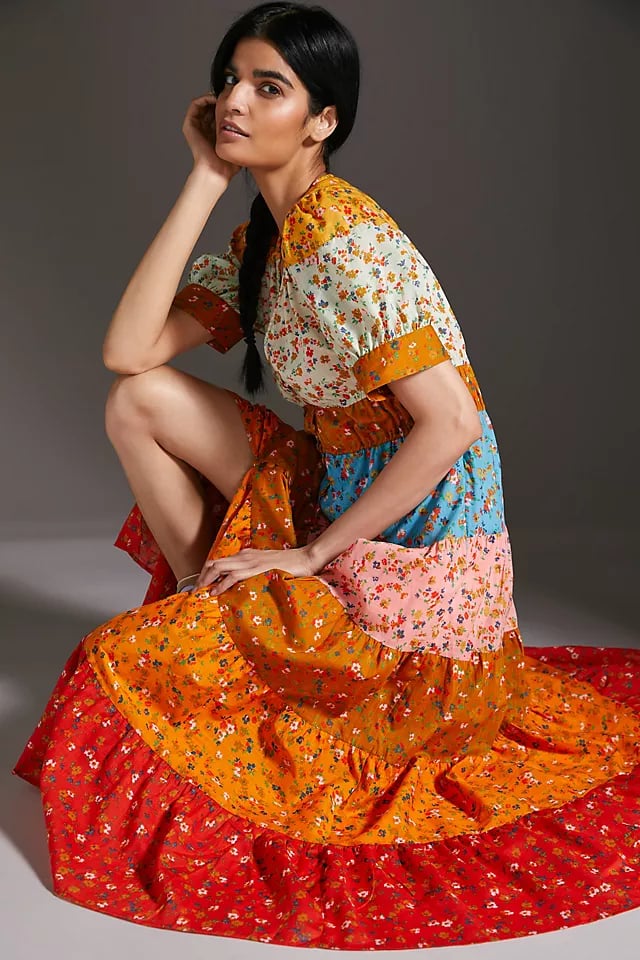 Statement-Making Colorblock: Tiered & True Maxi Dress
