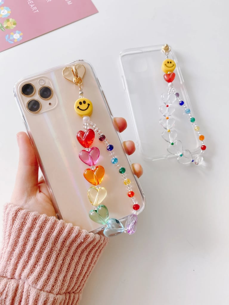 Rainbow-Beaded Holographic iPhone Case