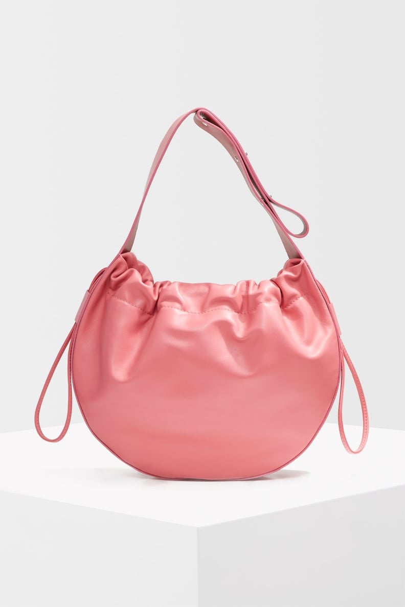 Topshop Premium Leather Drawstring Bag