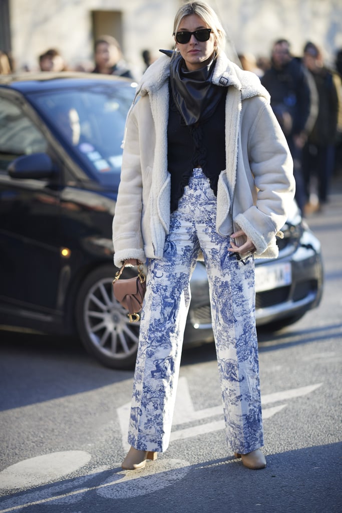 Take your printed pants out of hiding and revamp them with chic, structured layers up top.