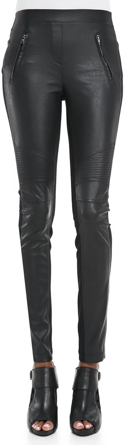 BCBG Max Azria Faux-Leather/Ponte Leggings ($158)