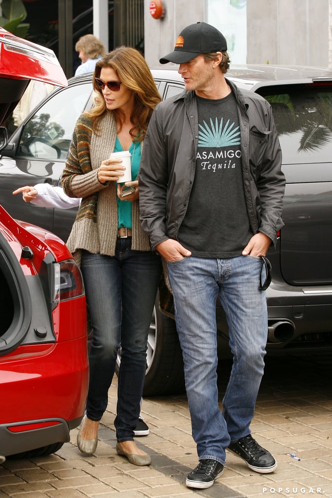 Cindy Crawford got into the St. Patrick's Day spirit sporting a green t-shirt for an outing with husband Rande Gerber in 2013.