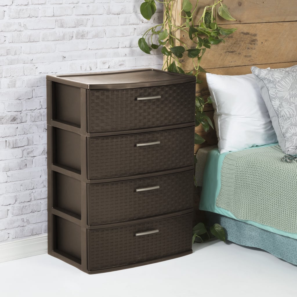 Sterilite 4 Drawer Wide Weave Tower Espresso