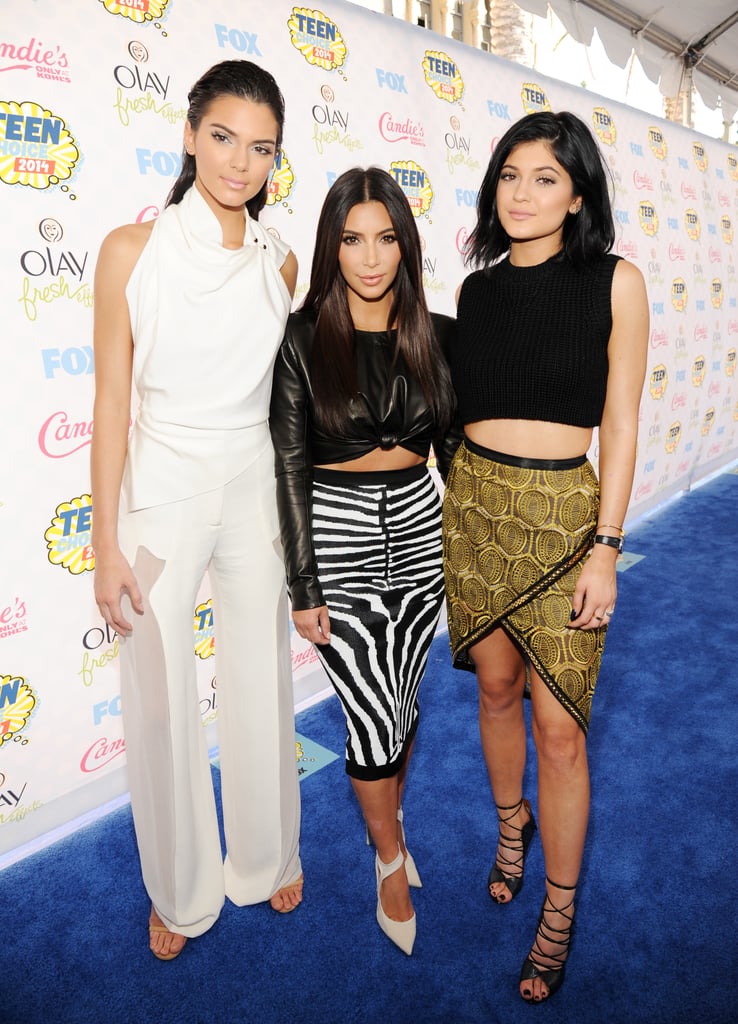 Kendall Jenner, Kim Kardashian, and Kylie Jenner showed up in style for the Teen Choice Awards.