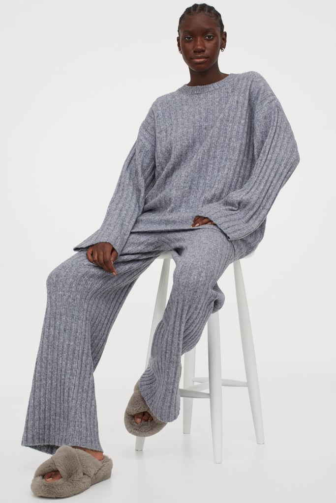 Ribbed Wool-Blend Pants