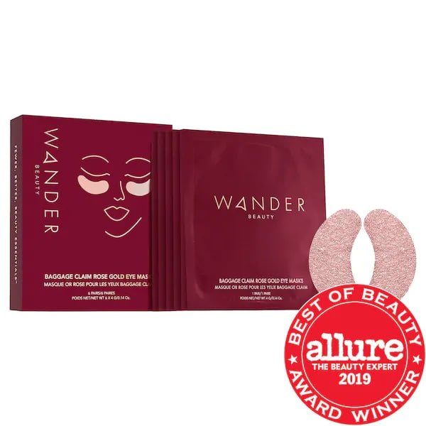 Wander Beauty Baggage Claim Rose Gold Eye Masks Under 25 Beauty