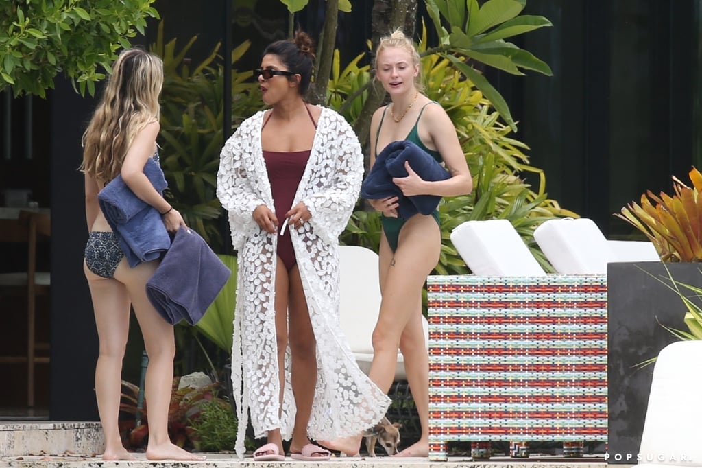 Sophie Turner and Priyanka Chopra Wear Swimsuits in Miami