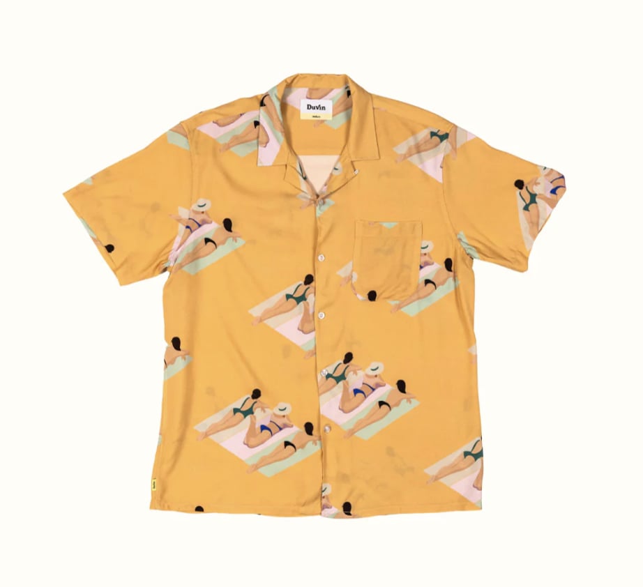 Duvin Design Beach Day Button-Up Shirt