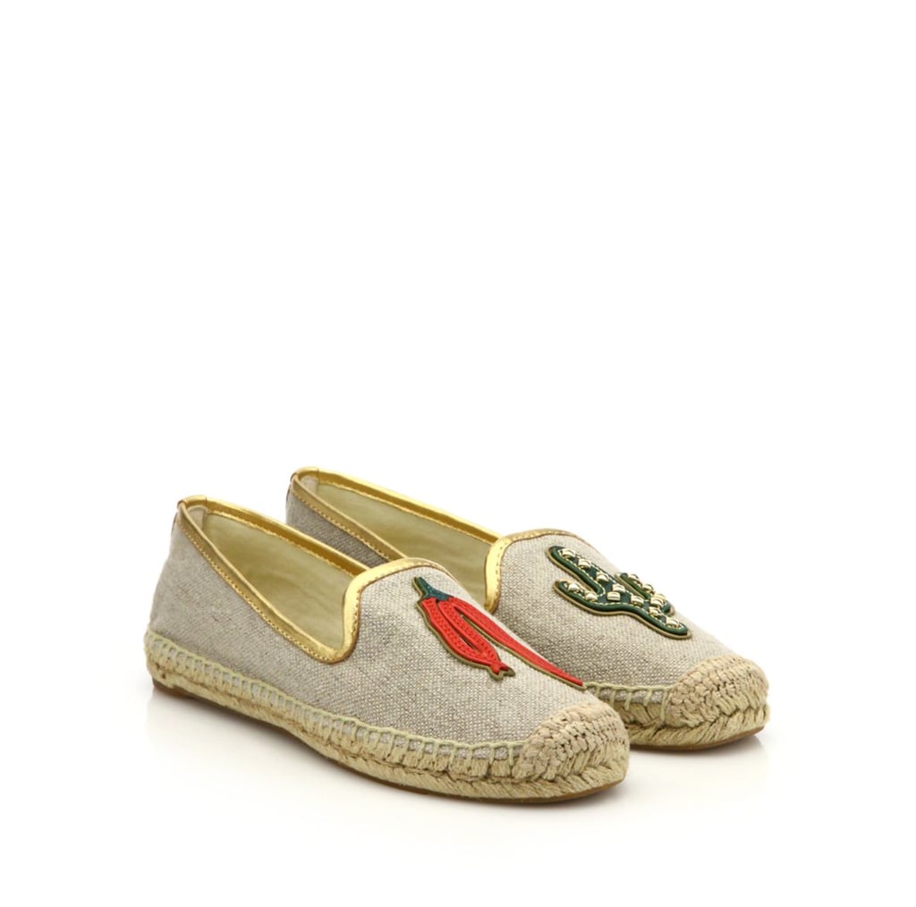 Tory Burch Santa Fe Linen Flat ($195)