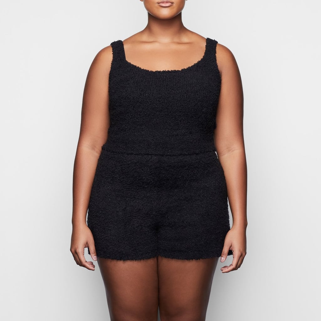 Skims Cosy Knit Tank - Onyx