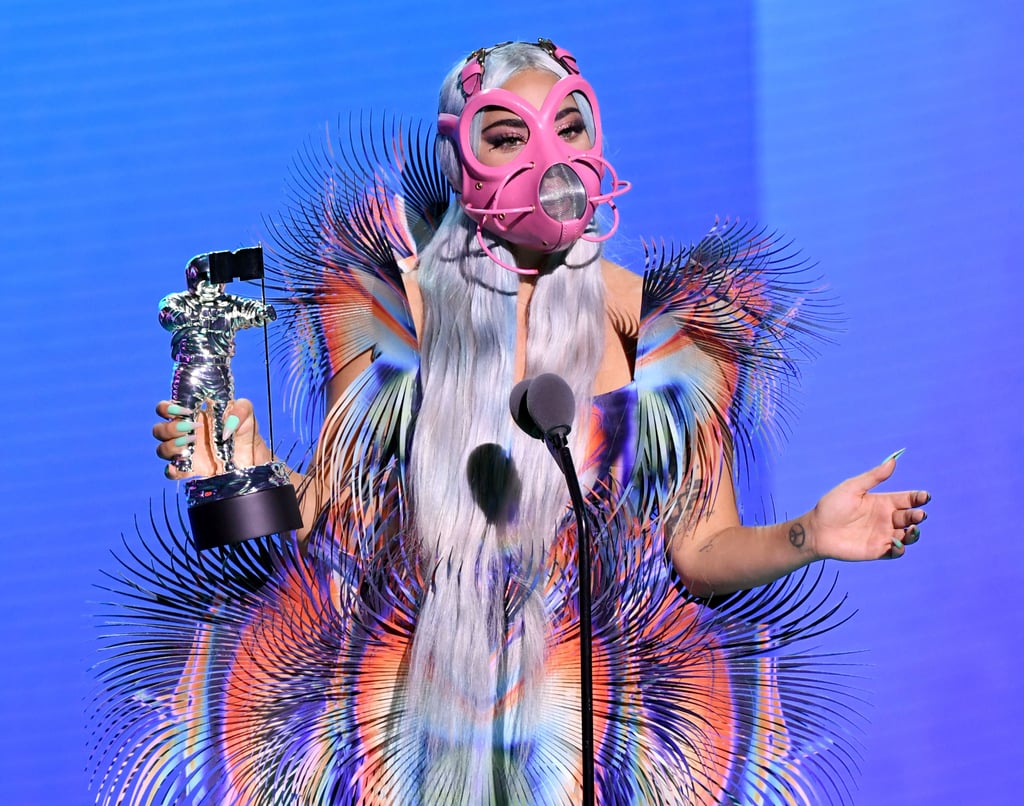Lady Gaga's Pink Muzzle Mask at the 2020 VMAs