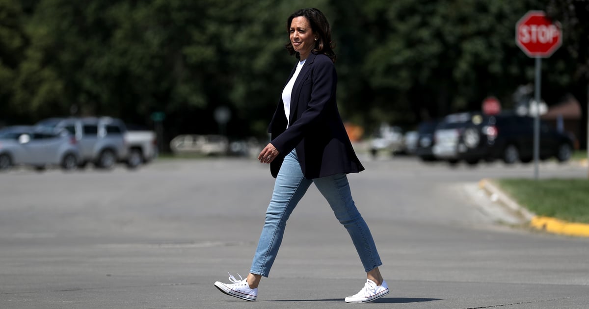 Kamala Harris Explains Why You Always See Her Wearing Converse Sneakers: “My Casual Go-To” Kamala Harris Explains Why You Always See Her Wearing Converse Sneakers: “My Casual Go-To”