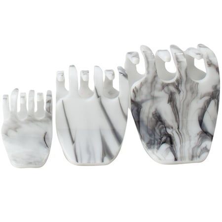 Marble Round Claw Clip 3PC Set