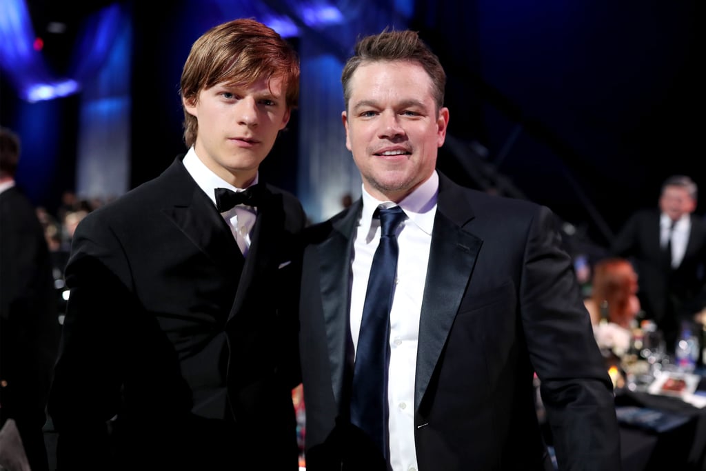 Pictured: Matt Damon and Lucas Hedges