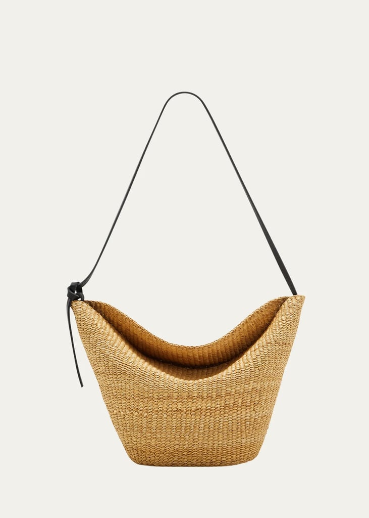 Ines Bressand Croissant Raffia Shoulder Bag