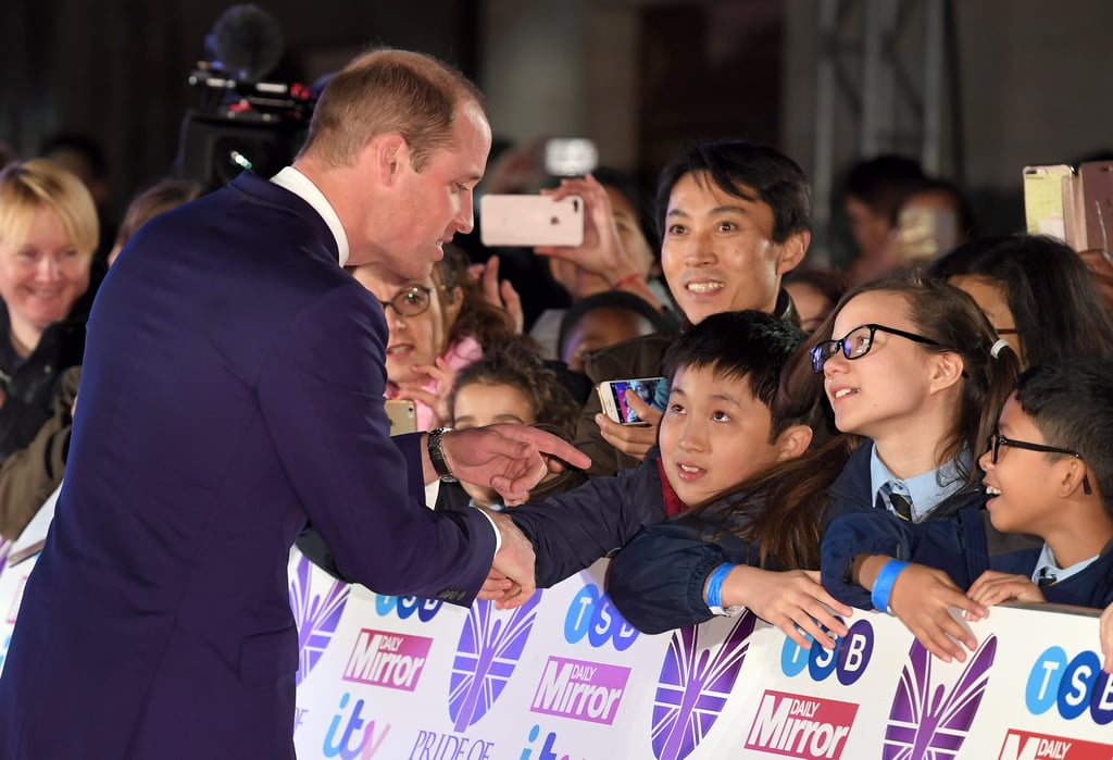 When He Greeted Excited Fans at the Pride of Britain Awards