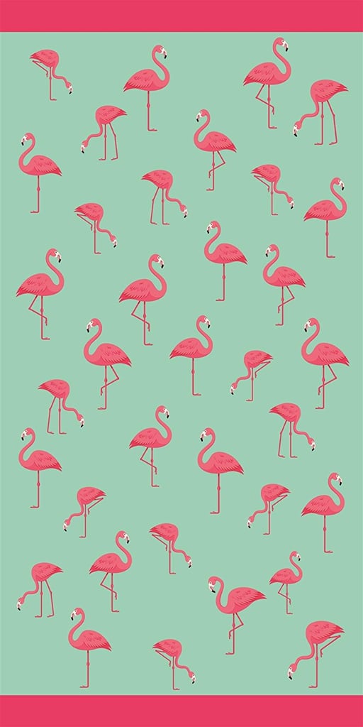 Bahia Collection by Dohler Multi Flamingos Beach Towel