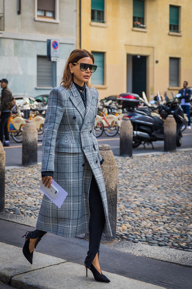 Let Front-Slit Trousers Peek Out From Under a Tall Coat