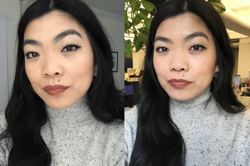 Full Face: Before Work (Left) and Midday (Right)