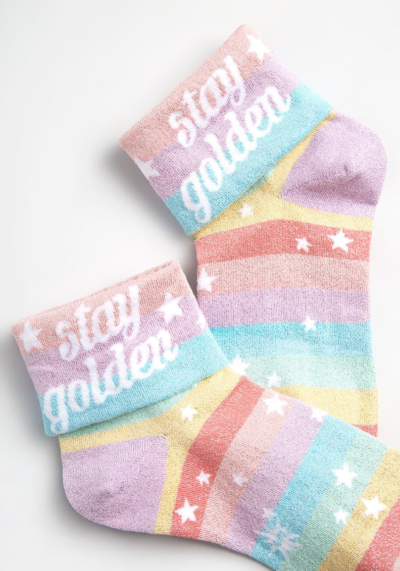 Stay Golden Shimmer Socks