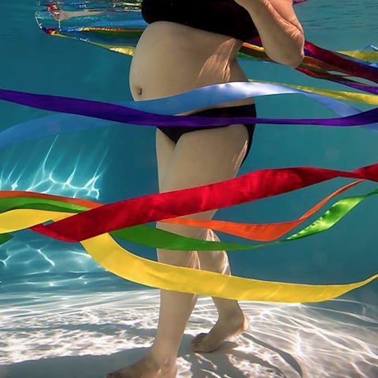 Underwater Rainbow Baby Photo