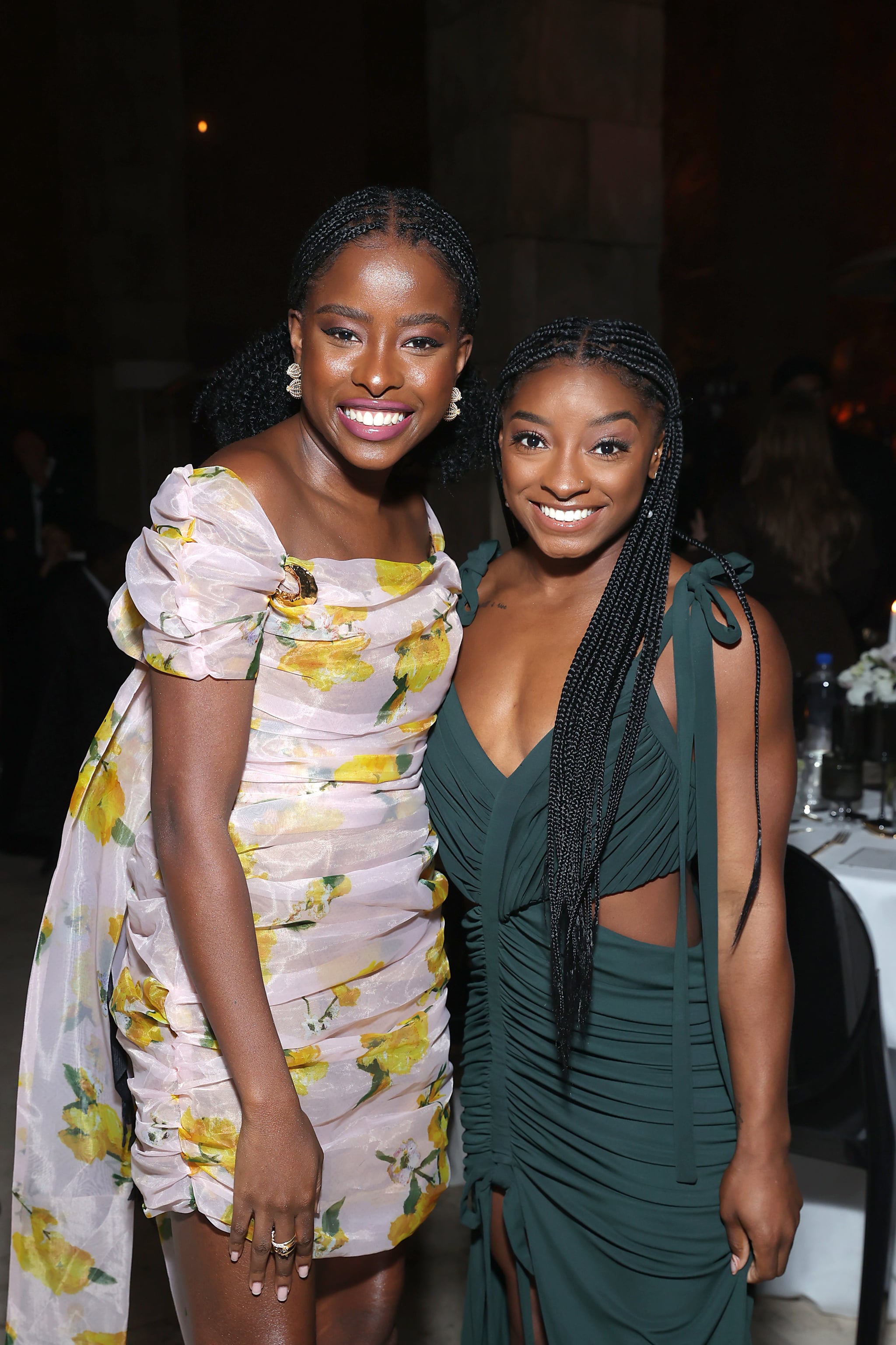 LOS ANGELES, CALIFORNIA - NOVEMBER 15: (L-R) Amanda Gorman and honouree Simone Biles attend the 2021 InStyle Awards at The Getty Centre on November 15, 2021 in Los Angeles, California. (Photo by Emma McIntyre/Getty Images for InStyle)