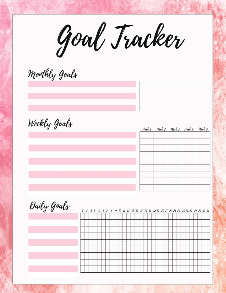 Goal Tracking Chart