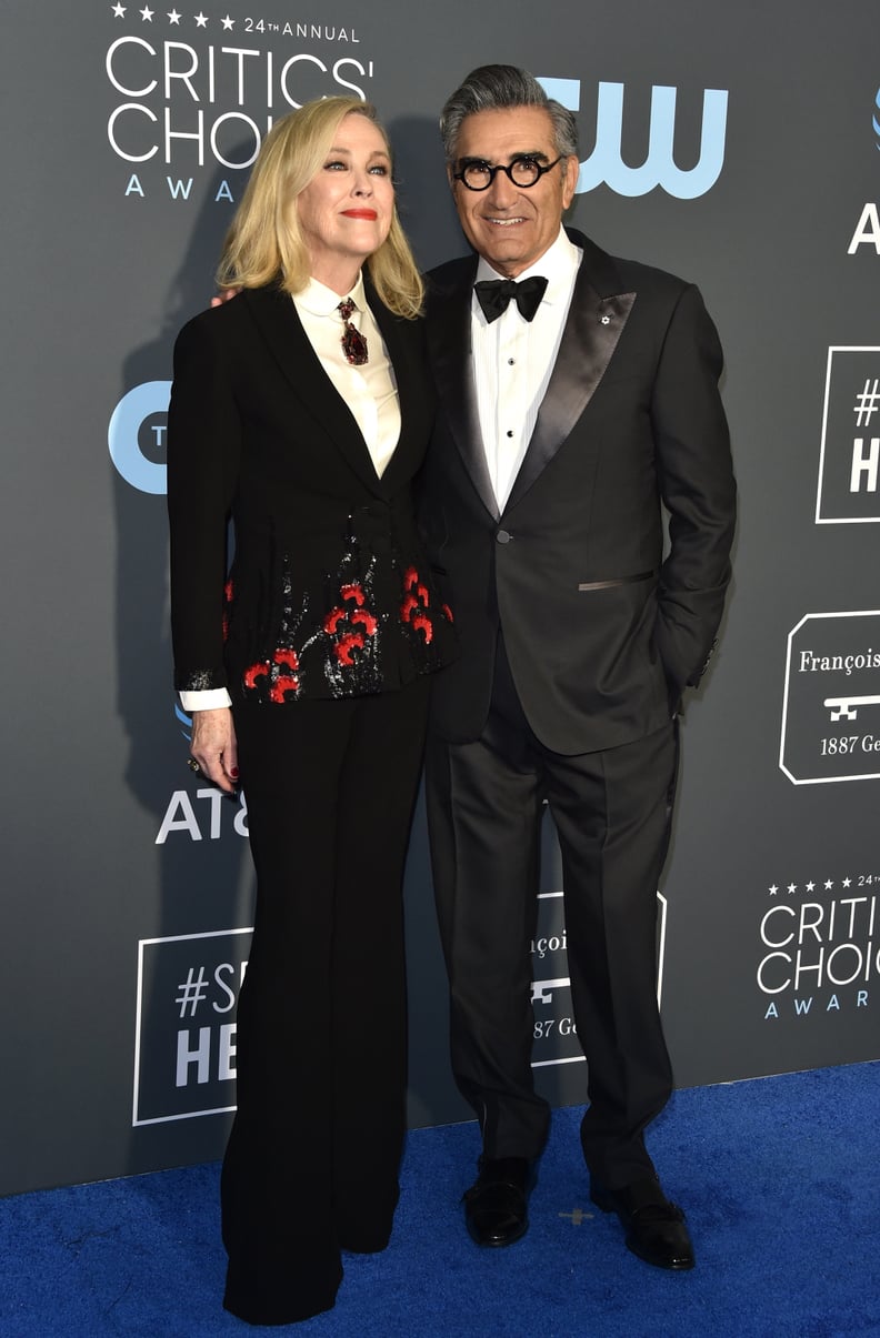 Eugene Levy and Catherine O'Hara at the 2019 Critics' Choice Awards