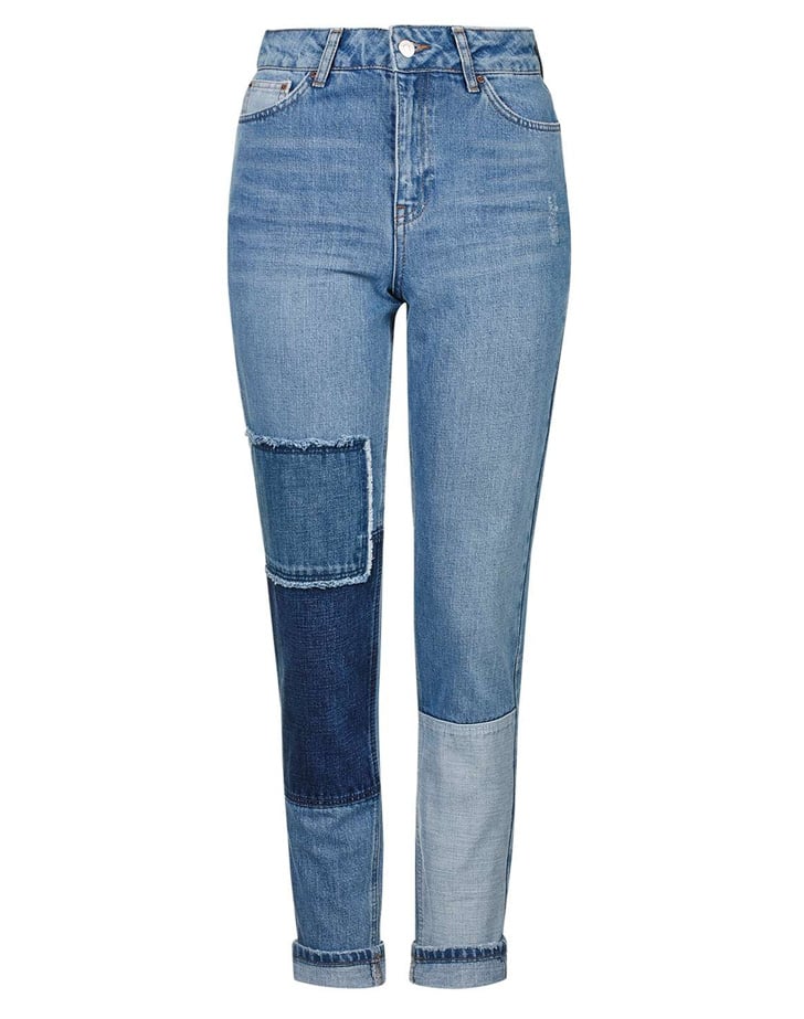 Topshop Moto Patchwork Mom Jeans ($75)