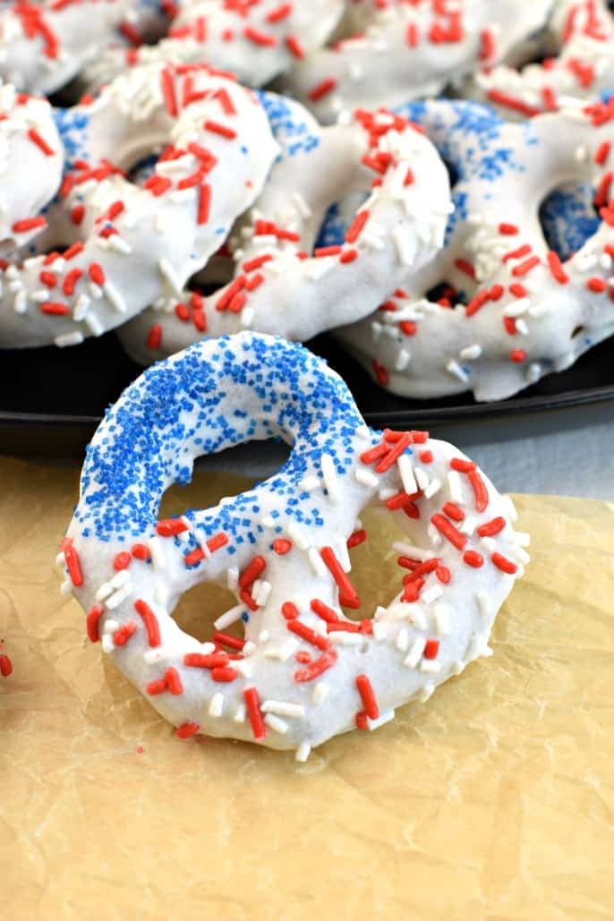 Red, White, and Blue Pretzels