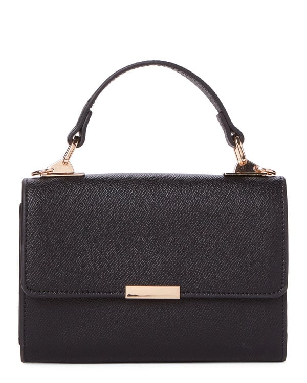 Moda Luxe Black Faux Leather Jennifer Crossbody