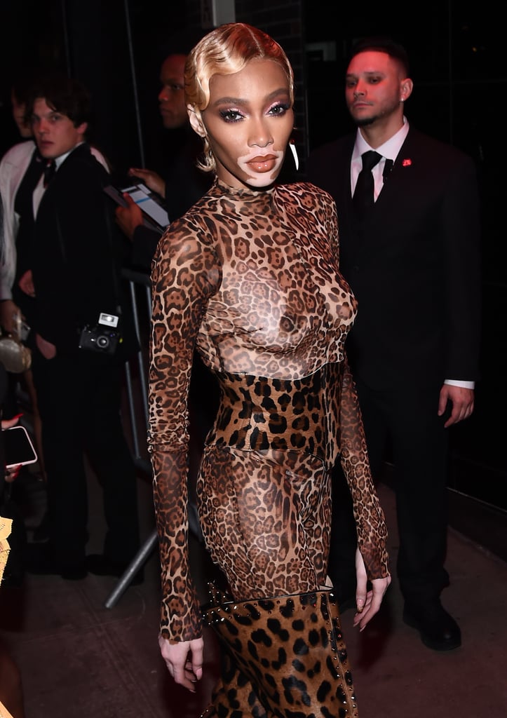 Winnie Harlow wore leopard to the Met Gala afterparties . . . a lot of leopard. After wearing a Caribbean carnival-inspired outfit to the star-studded event on May 6, the model slipped into an all-leopard outfit consisting of a sheer jumpsuit, corset belt, and thigh-high boots, before hitting up a few of the parties taking place across NYC. After all, an outfit like that needs to be seen, right? 
This might be one of Winnie's sexiest outfits to date — and that's saying a lot for someone who's walked in the Victoria's Secret Fashion Show. See photos of her wild afterparty look ahead.

    Related:

            
            
                                    
                            

            These Met Gala Dresses Are So Damn Sexy, We&apos;re Gonna Need a Fan to Cool Off