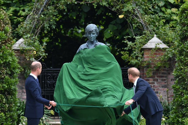 Prince William and Prince Harry Unveil the Princess Diana Statue in Kensington Palace