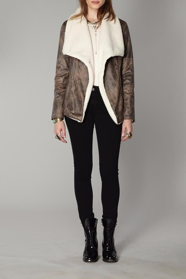 BB Dakota Brown Fur-Lined Jacket ($113)