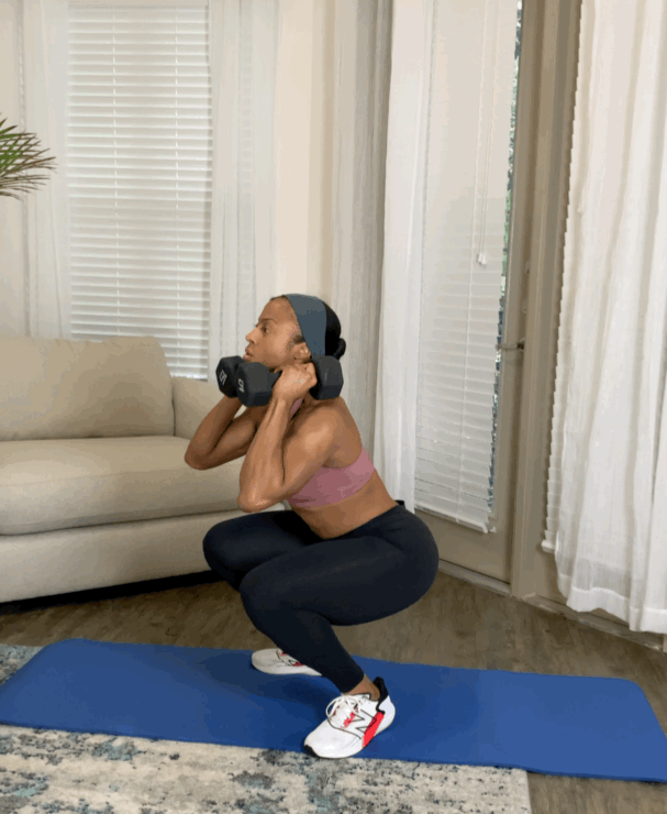Circuit 1, Exercise 1: Dumbbell Squat