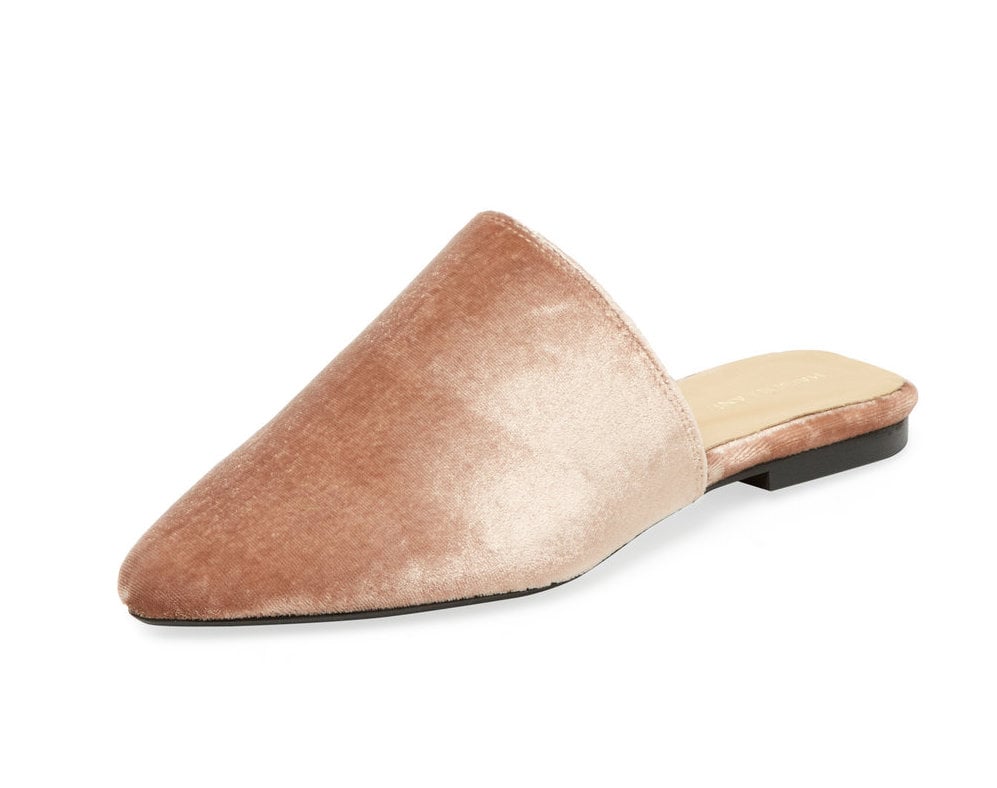 leather slip on mules