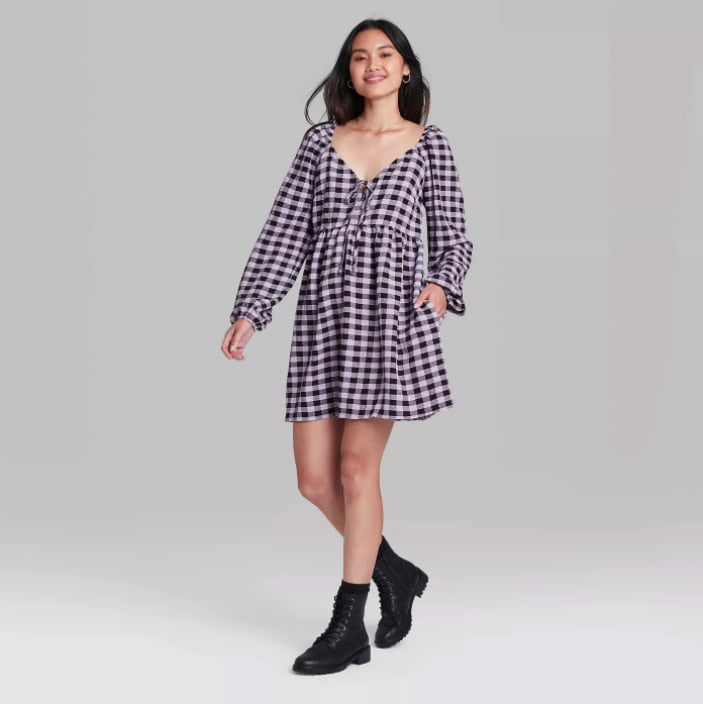Fall Frock: Wild Fable Women's Long Sleeve Tie-Front Muse Dress