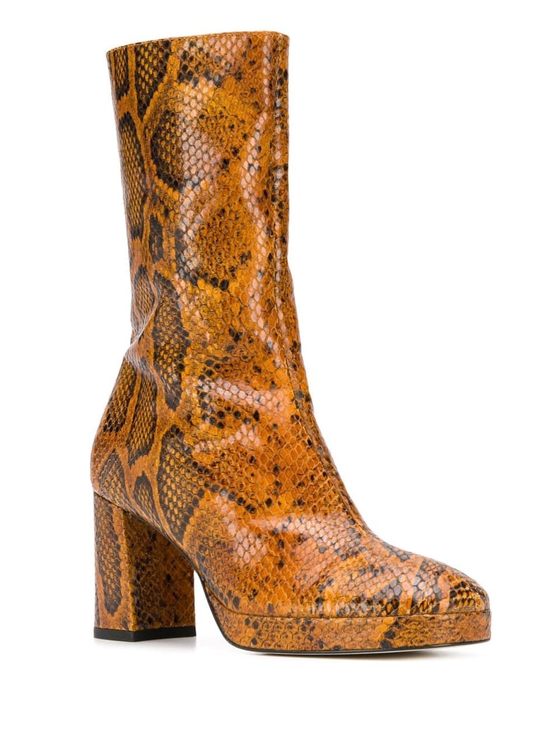 Kendall Jenner's Yellow Snakeskin Boots | POPSUGAR Fashion
