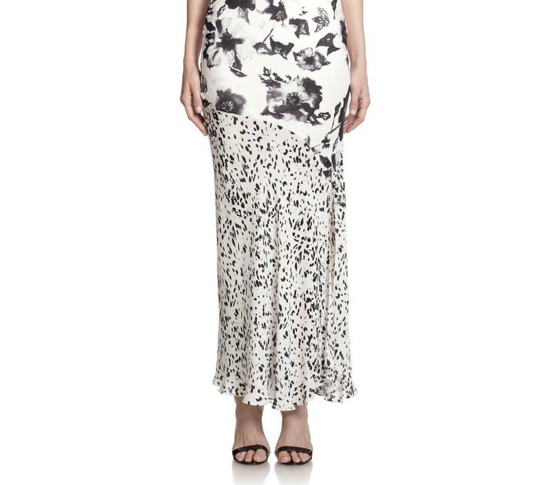 Haute Hippie Mixed Print Maxi Skirt