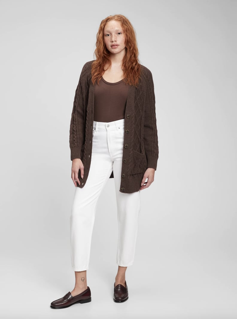 Gap Cable Knit Boyfriend Cardigan