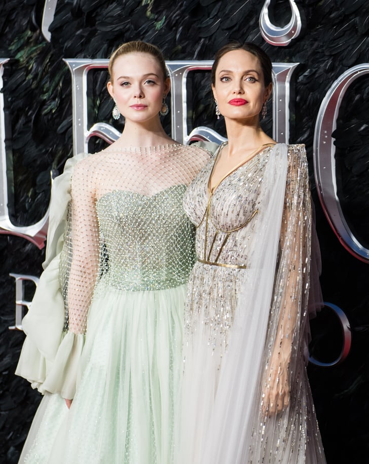 Elle Fanning and Angelina Jolie at the Maleficent: Mistress of Evil