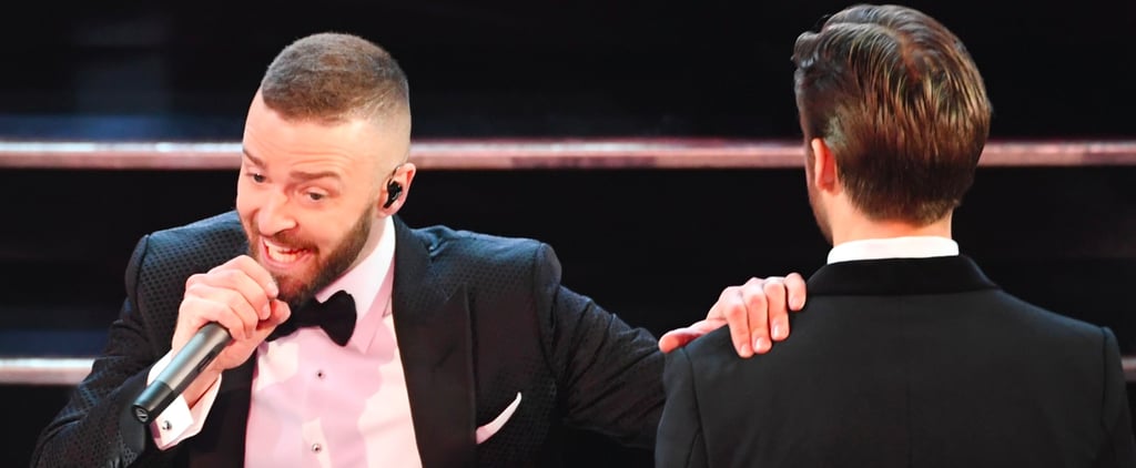 Justin Timberlake and Ryan Gosling at the 2017 Oscars
