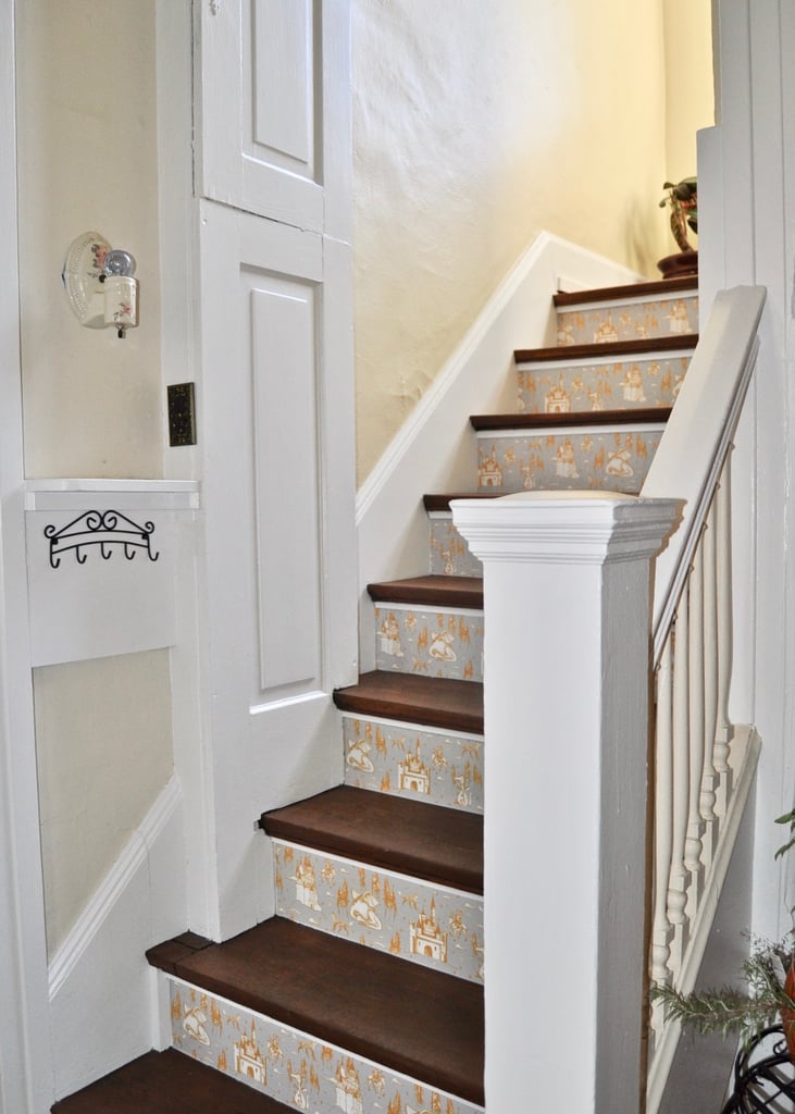 After: Medieval Toile Stairs
