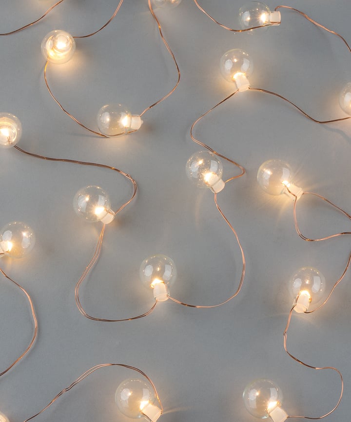 Glass Bubble Warm LED Copper-Wire String Lights